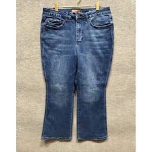 Judy Blue Boot Cut Jeans Women 18W Short (33x29) Blue Dark Wash High Rise Cowboy